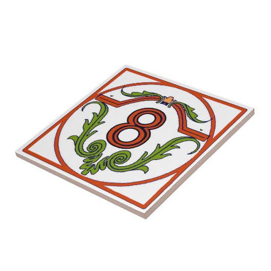 Red Spain Letter House Number Tegels Tegeltje (Zijkant)