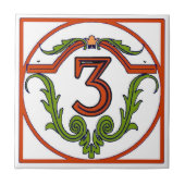 Red Spain Letter House Number Tegels Tegeltje (Voorkant)