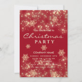 Red Sparging luxe Enterprise-kerstfeestfeest Kaart (Voorkant)