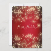 Red Sparging luxe Enterprise-kerstfeestfeest Kaart (Achterkant)