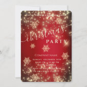 Red Sparging luxe Enterprise-kerstfeestfeest Kaart (Voorkant)