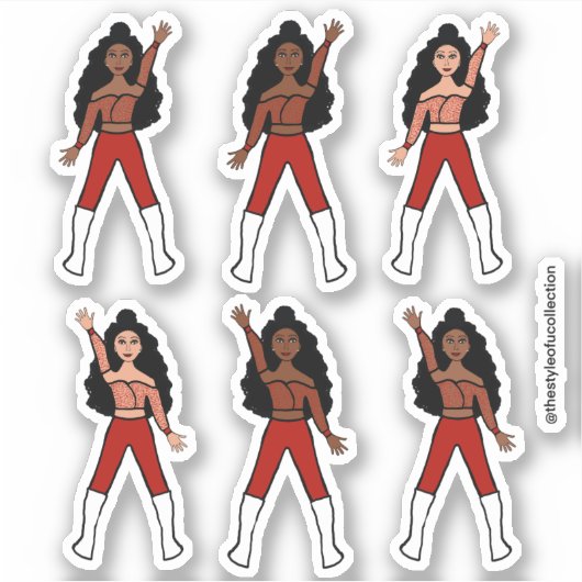 Red Spark Dancer Stickers (Voorkant)