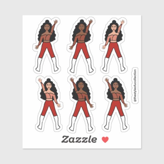 Red Spark Dancer Stickers (Vel)