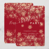 Red Sparking luxe Enterprise-kerstfeestfeest in Kaart (Voorkant / Achterkant)