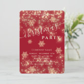 Red Sparking luxe Enterprise-kerstfeestfeest in Kaart (Staand voorkant)