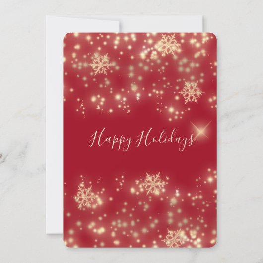Red Sparking luxe Enterprise-kerstfeestfeest in Kaart (Achterkant)