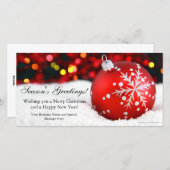 Red Sparkle Business Kerstmis Feestdagenkaart