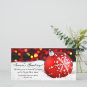 Red Sparkle Business Kerstmis Feestdagenkaart