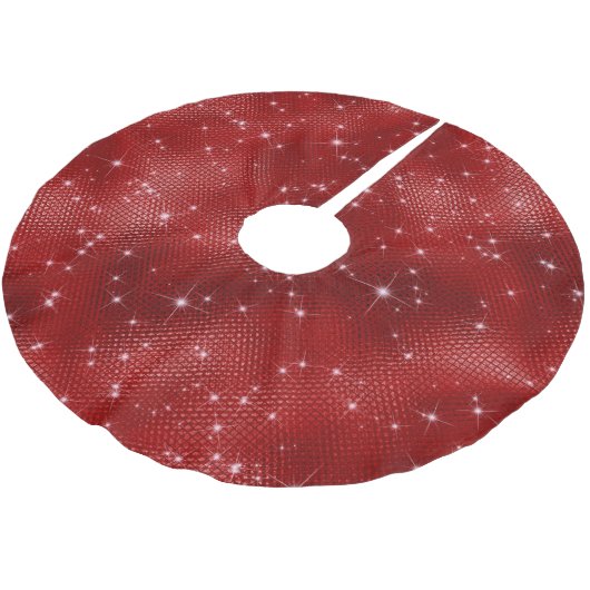 Red Sparkle Christmas Kerstboom Rok (Gekanteld)