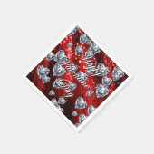 Red Sparkle Diamond Hearts Napkins Servetten (Hoek)