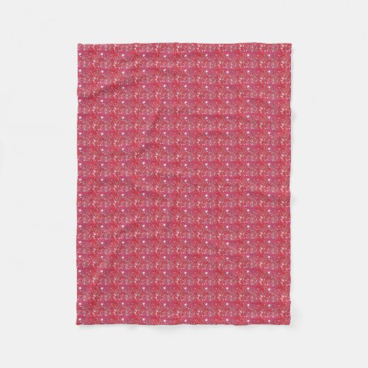 Red Sparkle Fleece Blanket Deken (Voorkant)