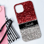 Red Sparkle Glam Bling Persoonlijk Case-Mate iPhone 14 Hoesje<br><div class="desc">Dit ontwerp is gemaakt met behulp van digitale kunst. Het kan in het gebied worden aangepast door de klik aan te passen en de naam, initialen of woorden aan te passen. U kunt de tekstkleur en de stijl ook veranderen of de tekst voor een slechts ontwerp van het afbeelding schrappen....</div>