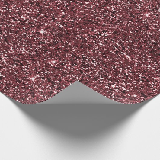 Red Sparkle Glitter Cadeaupapier (Hoek)