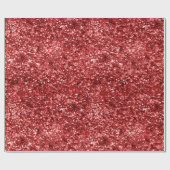 Red Sparkle Glitter Cadeaupapier (Vlak)