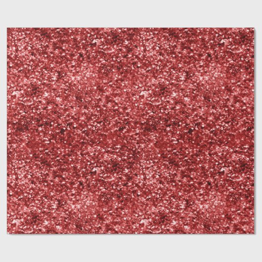 Red Sparkle Glitter Cadeaupapier (Vlak)