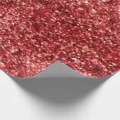 Red Sparkle Glitter Cadeaupapier (Hoek)