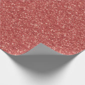 Red Sparkle Glitter Christmas Cadeaupapier (Hoek)
