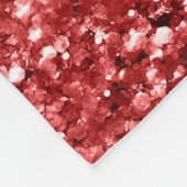 Red Sparkle Glitter Fleece Deken (Hoek)