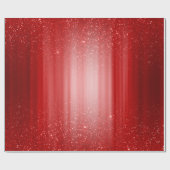 Red Sparkle Glitter Kerstmis Cadeaupapier (Vlak)