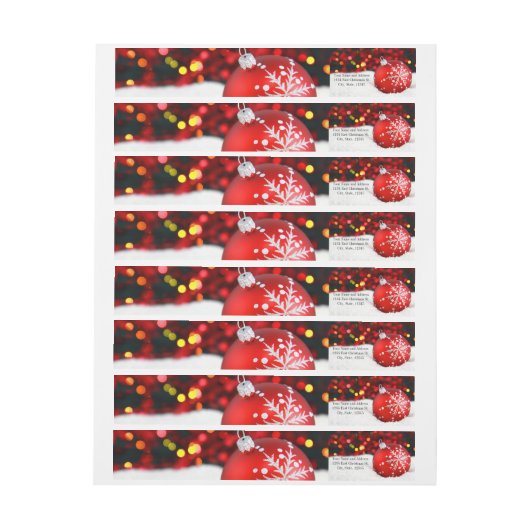 Red Sparkle-kerstsiersneeuw (Vel)