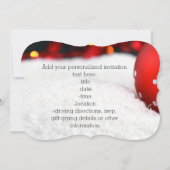 Red Sparkle-kerstsiersneeuw Kaart (Achterkant)