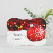 Red Sparkle-kerstsiersneeuw Kaart (Staand voorkant)