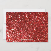 Red Sparkle-look Ribbon Bow Foto Afstuderen Kaart (Achterkant)