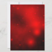 Red Sparkle Snowflake & Bow-kerstparty Invite Kaart (Achterkant)