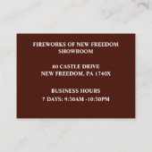 Red Sparkler 4 juli Winkel Verkoop Vuurwerk Visitekaartje (Achterkant)