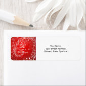 Red Sparkles met kerst Magic Quote Etiket (Insitu)