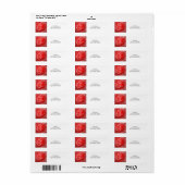 Red Sparkles met kerst Magic Quote Etiket (Full Sheet)