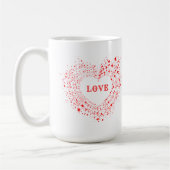 Red Sparkles Valentijn Heart Text Love Koffiemok (Links)