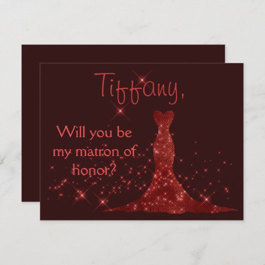 Red Sparkles word m'n matron. Kaart (Voorkant / Achterkant)