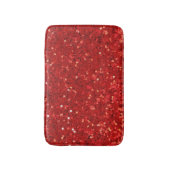 Red sparkling glitter pattern badmat (Voorkant Verticaal)