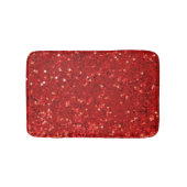 Red sparkling glitter pattern badmat (Voorkant)