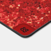 Red sparkling glitter pattern bureaumat (Hoek)
