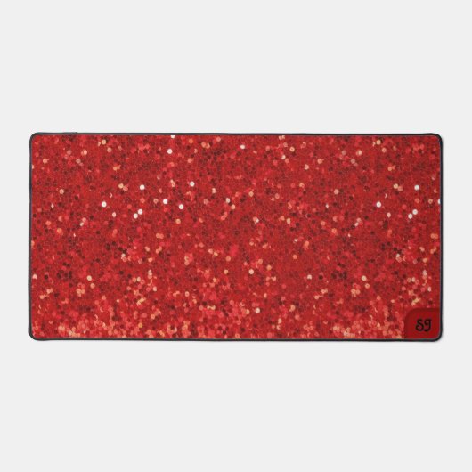 Red sparkling glitter pattern bureaumat (Voorkant)