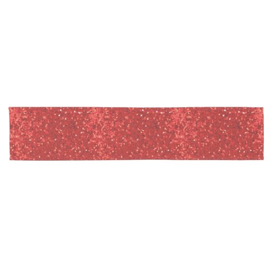 Red sparkling glitter pattern korte tafelloper (Horizontaal)