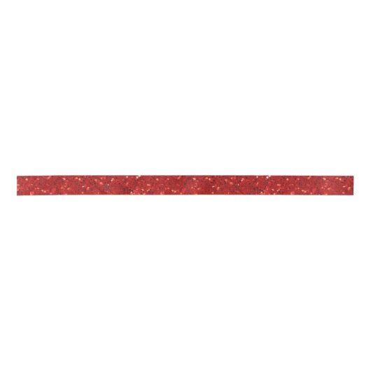 Red sparkling glitter pattern satijnen lint (Voorkant)