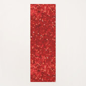 Red sparkling glitter pattern yogamat (Voorkant)