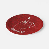 Red Sparkly Bachelorette Party | Bridal Partij Papieren Bordje (Gekanteld)