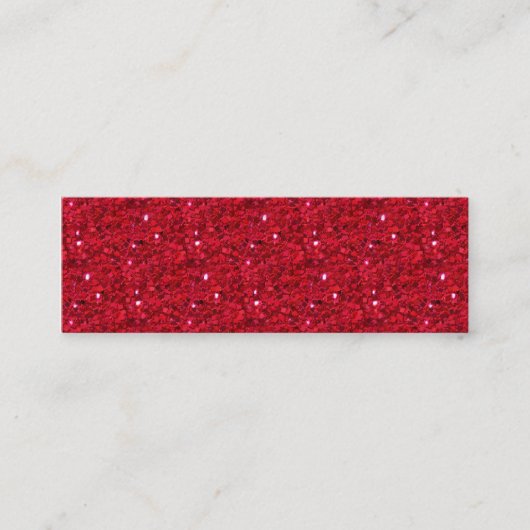 Red Sparkly Calling Card Contactkaartje (Voorkant)