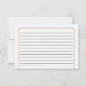 Red Spatula Recipe Card Kaart (Achterkant)