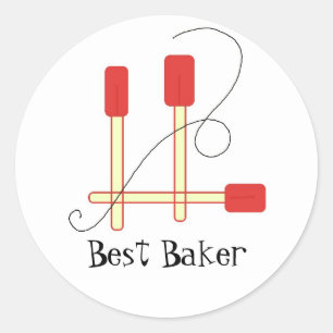 Red Spatulas Ronde Sticker