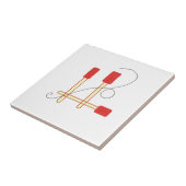 Red Spatulas Tegeltje (Zijkant)