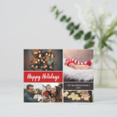 Red Specialized 2022 Foto Collage Kerstmis Feestdagenkaart (Staand voorkant)