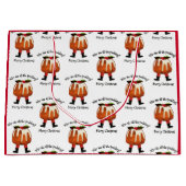 Red Specialized Merry kerst Large Gift Bag Groot Cadeauzakje (Voorkant)