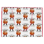 Red Specialized Merry kerst Large Gift Bag Groot Cadeauzakje (Achterkant)