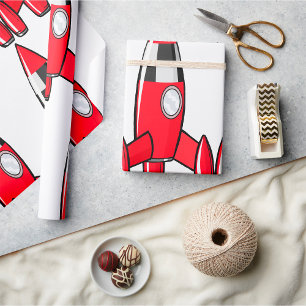 Red Speelgoed Rocket Cadeaupapier