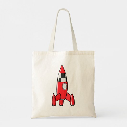 Red Speelgoed Rocket Canvas tas (Achterkant)